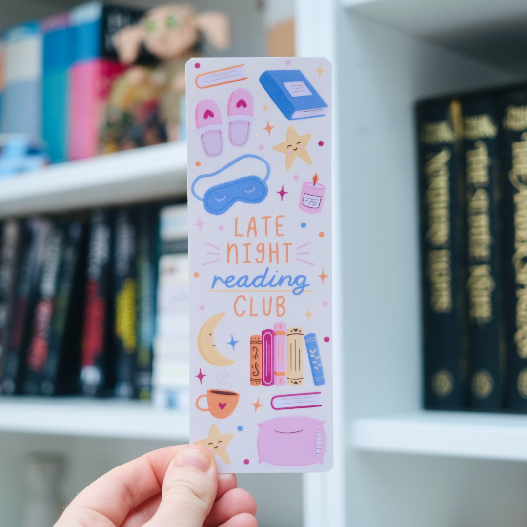 Late Night Reading Club Bookmark - Book Lover Gift