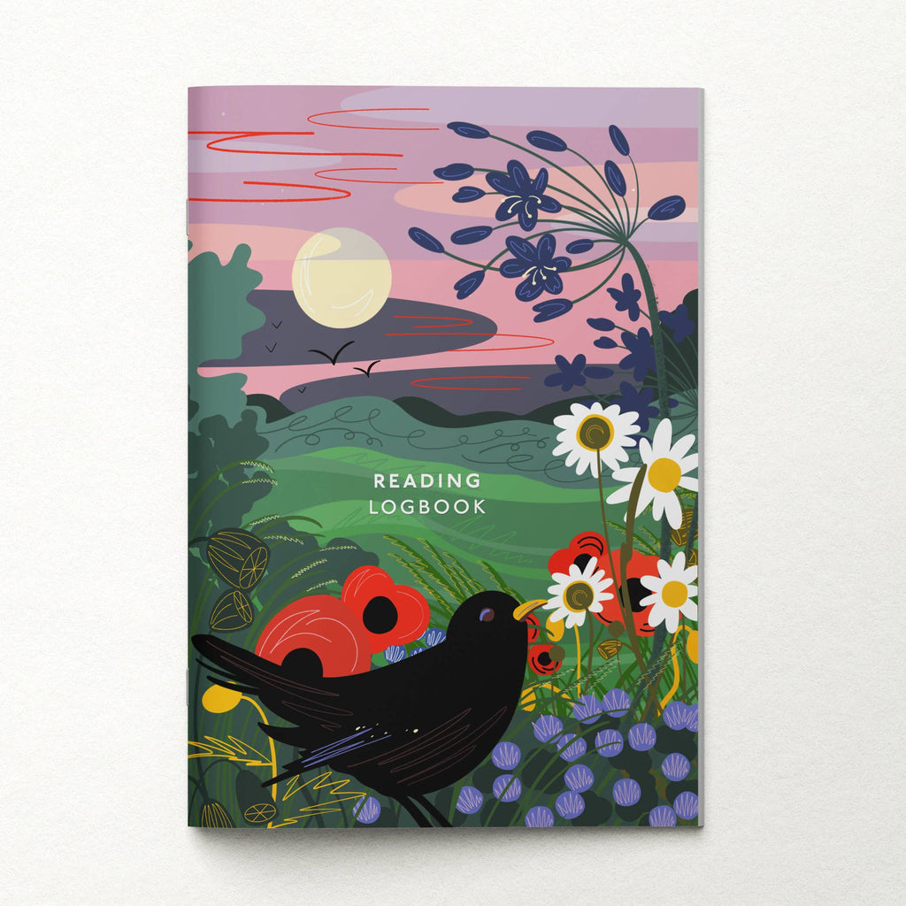 Reading logbook garden song - book journal literary notebook