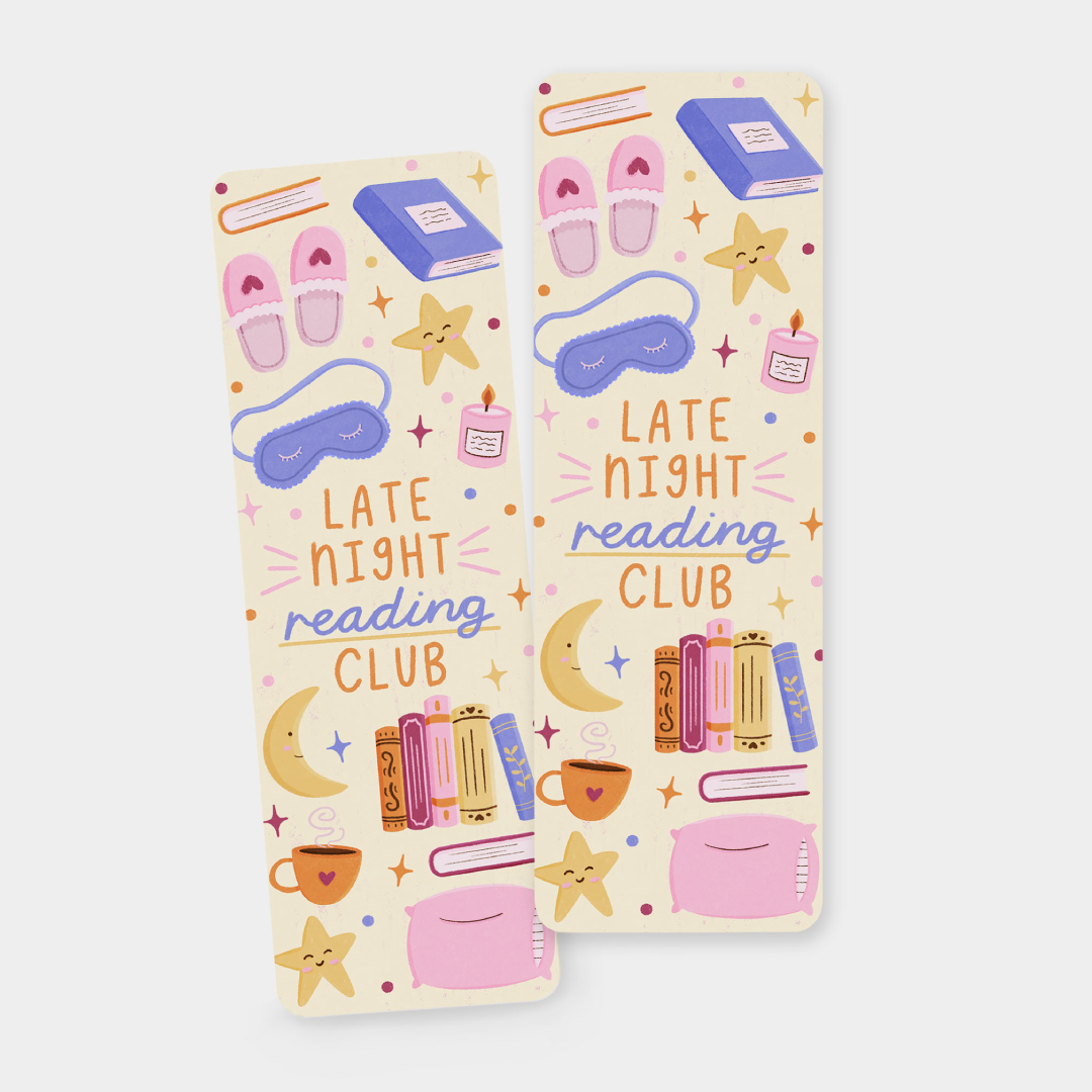Late Night Reading Club Bookmark - Book Lover Gift