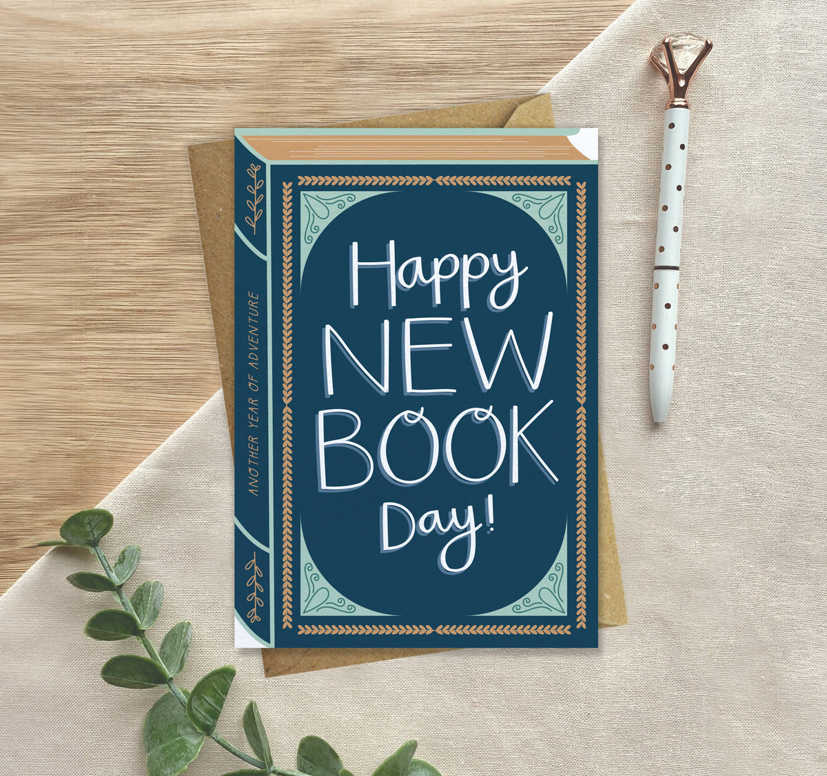 Happy New Book Day – Luxury Book Birthday Greeting Card