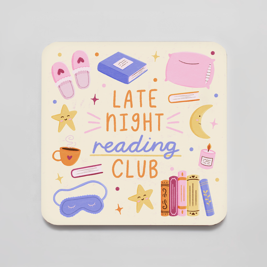 Late Night Reading Club Coaster