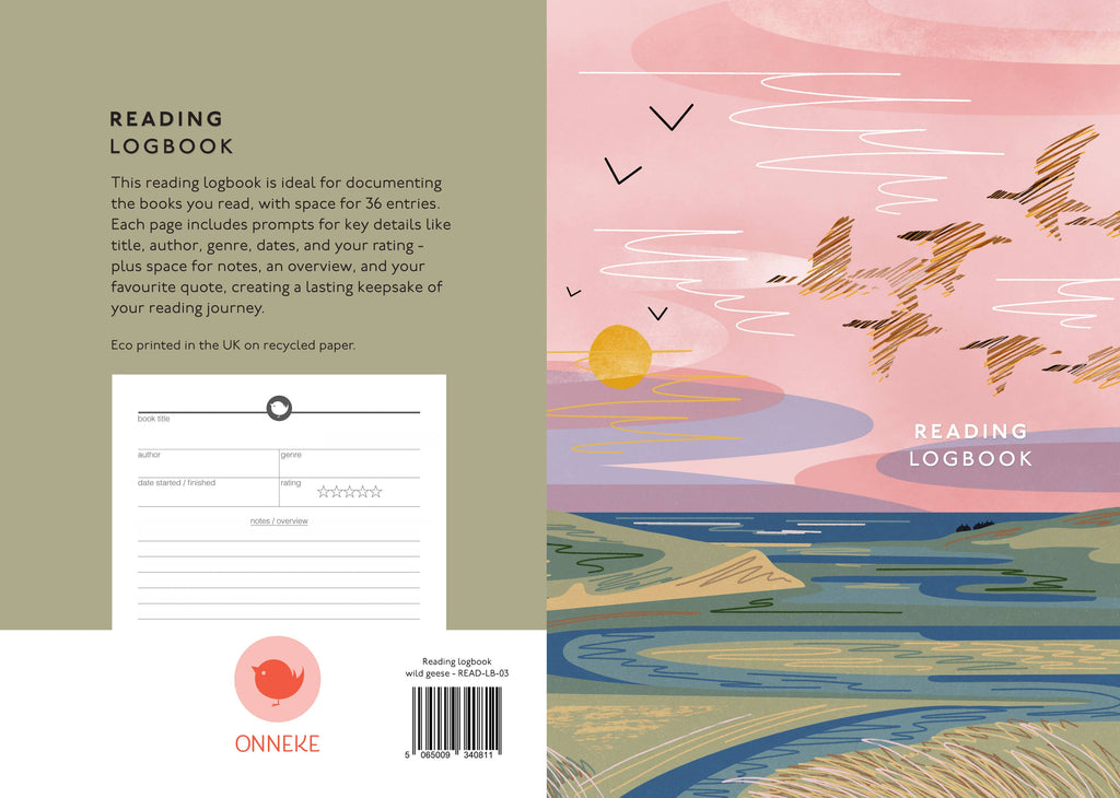 Reading logbook wild geese - book journal
