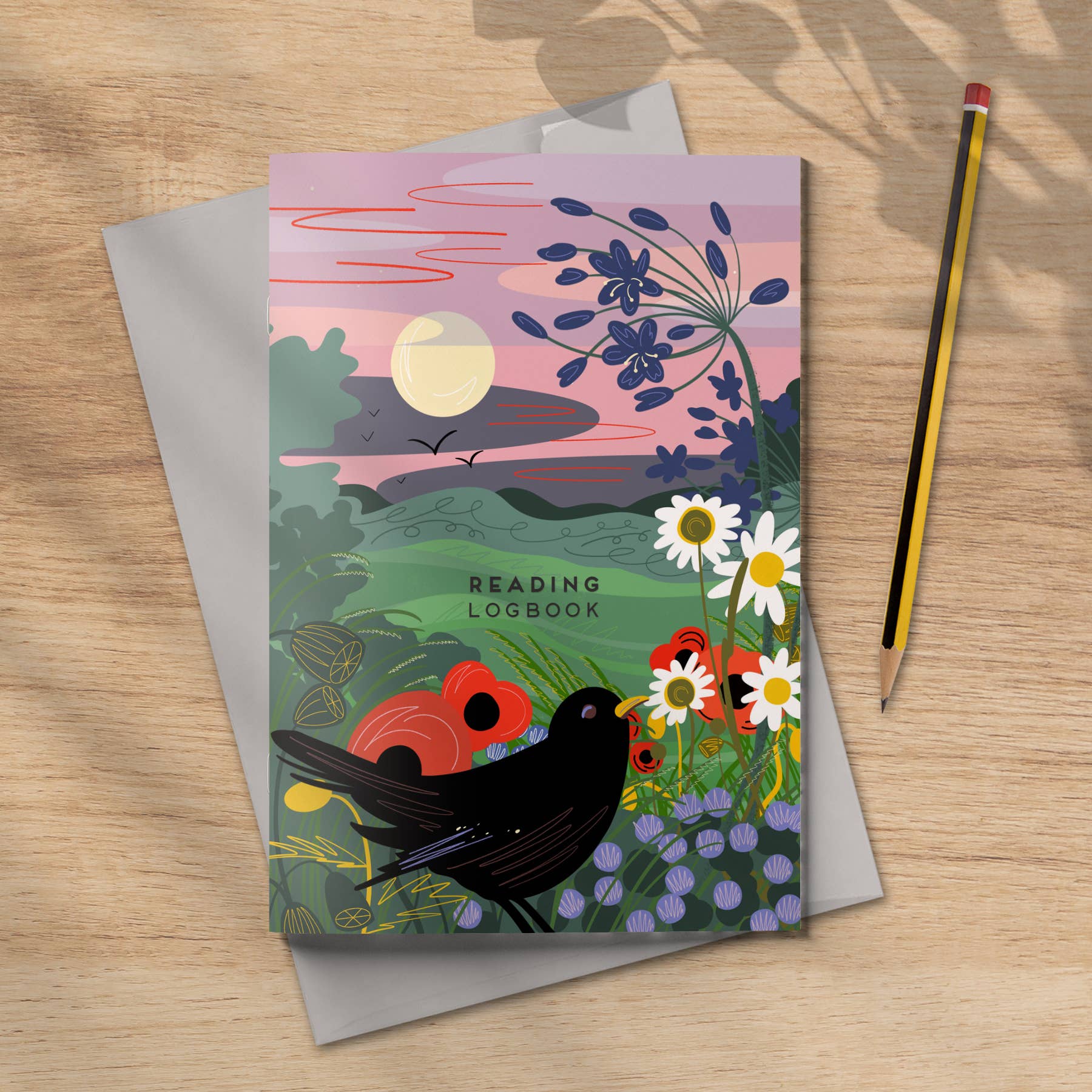 Reading logbook garden song - book journal literary notebook