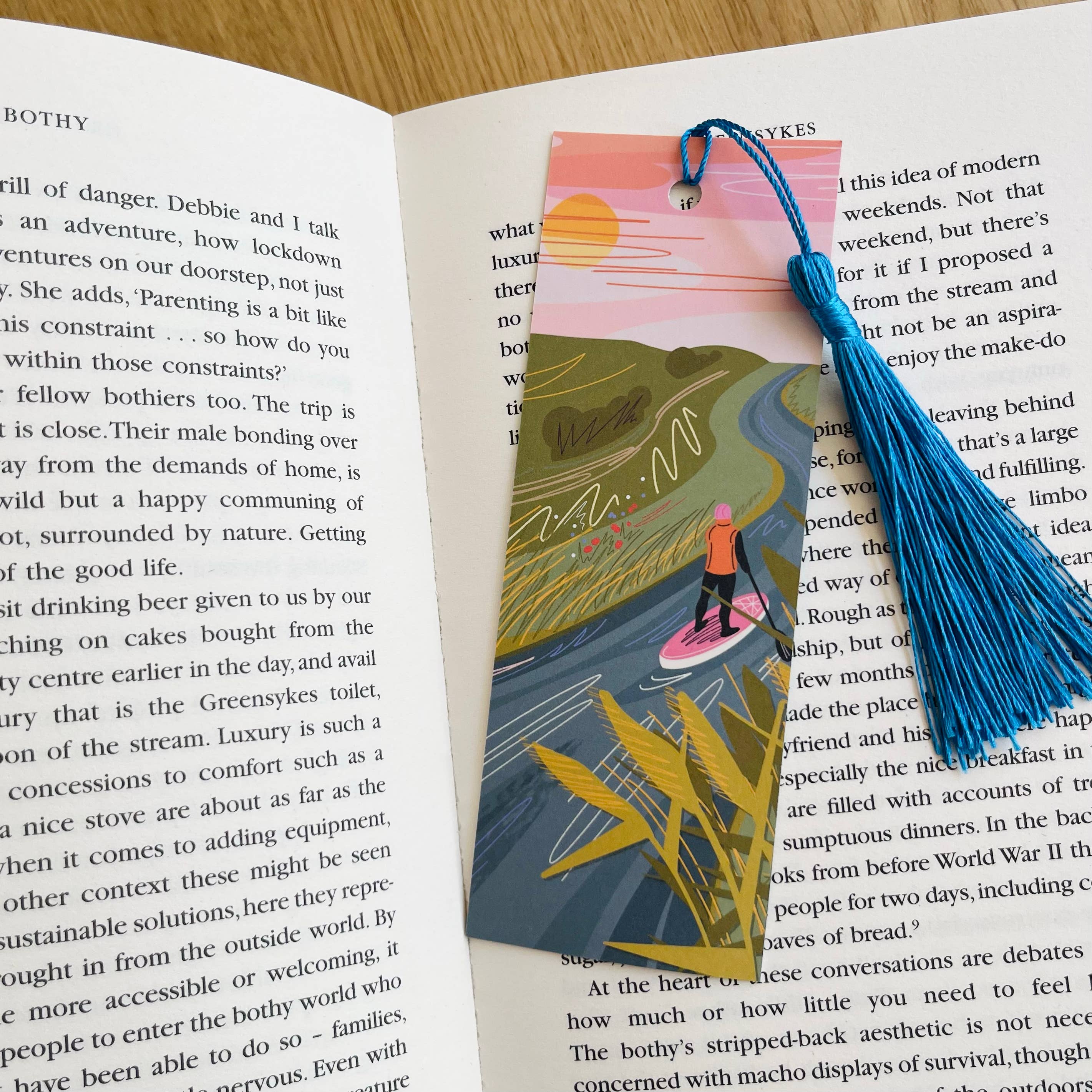 Wild Swimming & Paddleboarding Bookmark Double-Sided