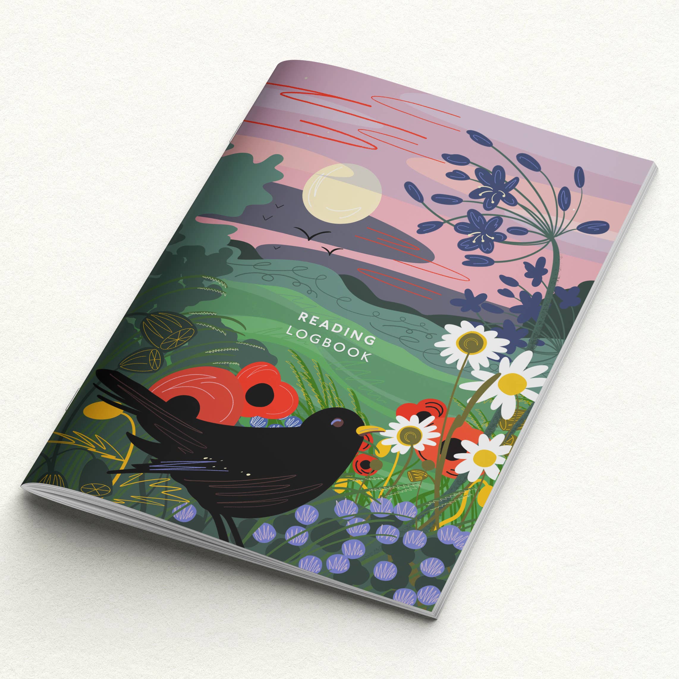 Reading logbook garden song - book journal literary notebook