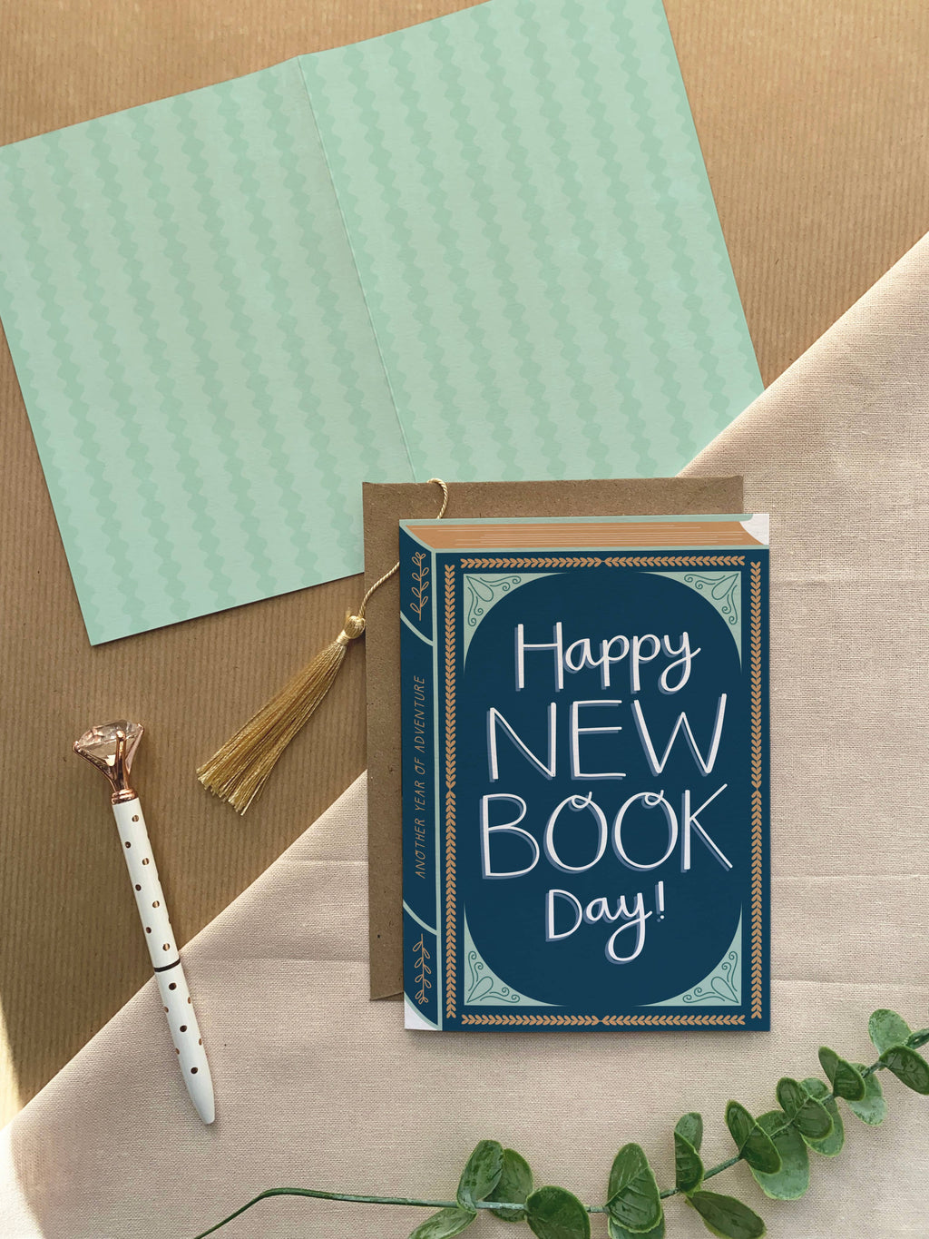 Happy New Book Day – Luxury Book Birthday Greeting Card